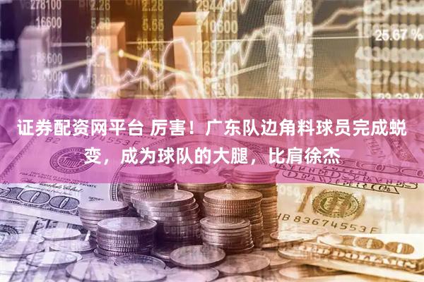 证券配资网平台 厉害！广东队边角料球员完成蜕变，成为球队的大腿，比肩徐杰